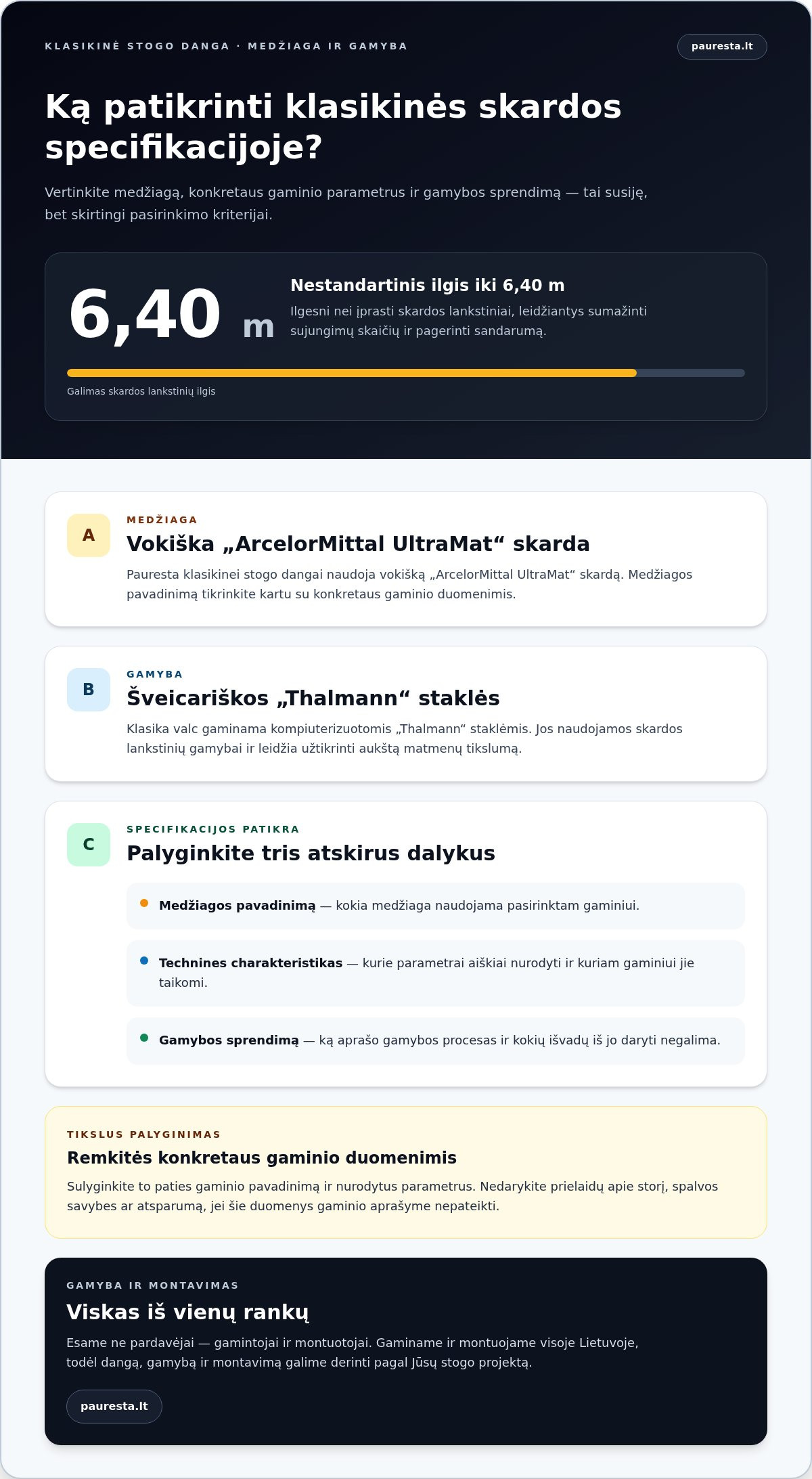 Klasika skarda stogui: kaip pasirinkti tinkamą sprendimą?